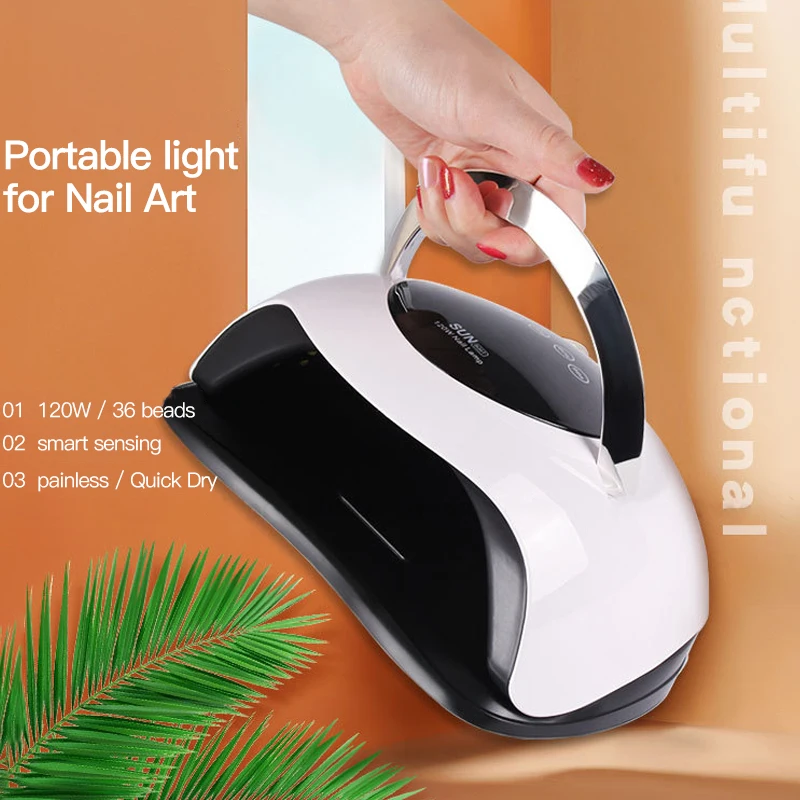 120 Вт Светодиодная лампа для ногтей 36 шт. светодиодная УФ отверждения всех гель