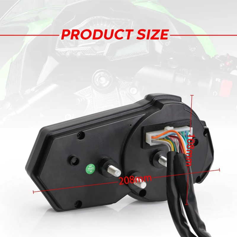 Для 2 4 цилиндров мотоцикла универсальный Oeter Тахометр ЖК цифровой спидометр для