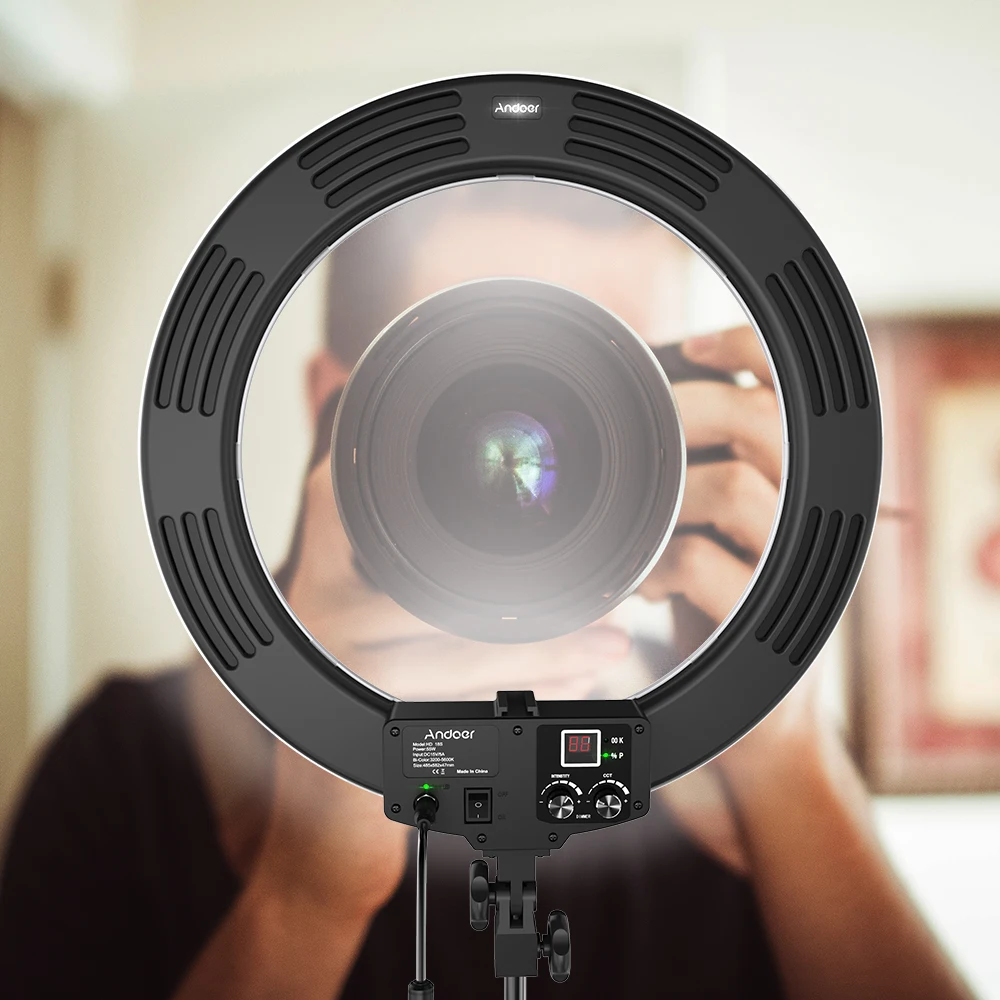 Andoer HD 18S для фотостудии кольцевой светильник фотосъемки ing 252 шт. SMD светодиодный