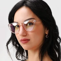 2022 new fashion cat eye anti blue light women glasses retro myopia men eyeglasses frame trend optical computer eye glasses