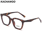 Мужские и женские компьютерные очки Kachawoo, квадратные очки с сисветильник, модные оправы для очков ручной работы tr90, высококачественные серые леопардовые очки