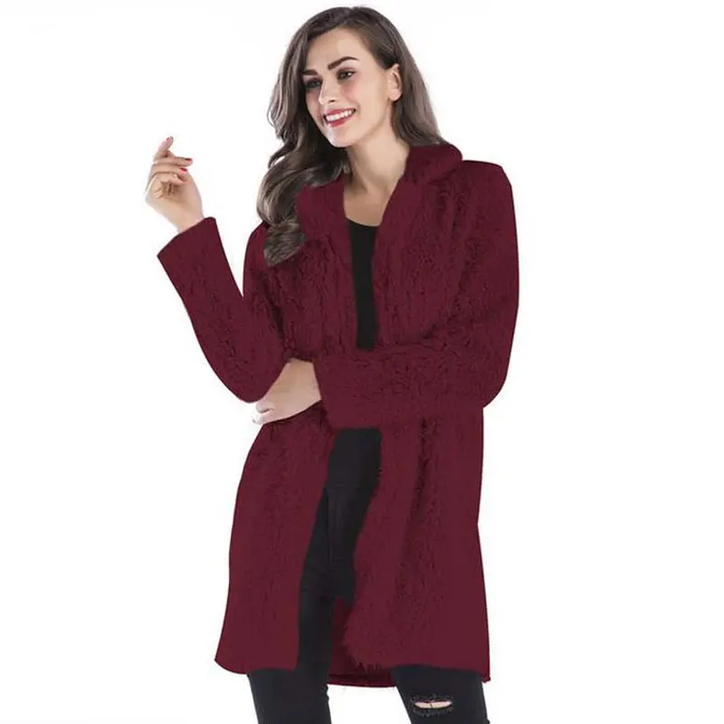 

2020 Autumn Long Faux Fur Coat Women Winter Faux Fur Jacket Female Long Sleeve Fluffy Teddy Coat Ladies Pink