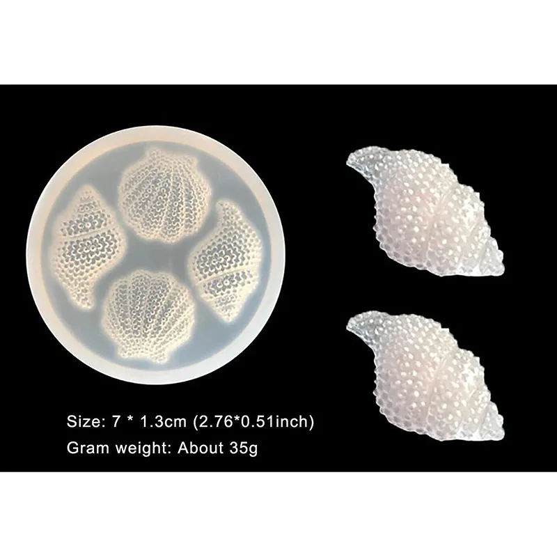 

1PC Multi-faceted Shell Conch Mirror Epoxy Silicone Abrasive Simulation Shell Crafts Decoration Mold Chocolate Cake Baking Tool
