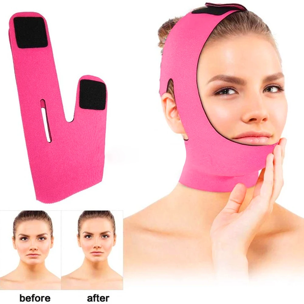 

Бандаж для похудения лица Подтяжка лица подбородок ремешок V-образной формы Антивозрастная маска для подтяжки лица Уход за кожей Инструмен...