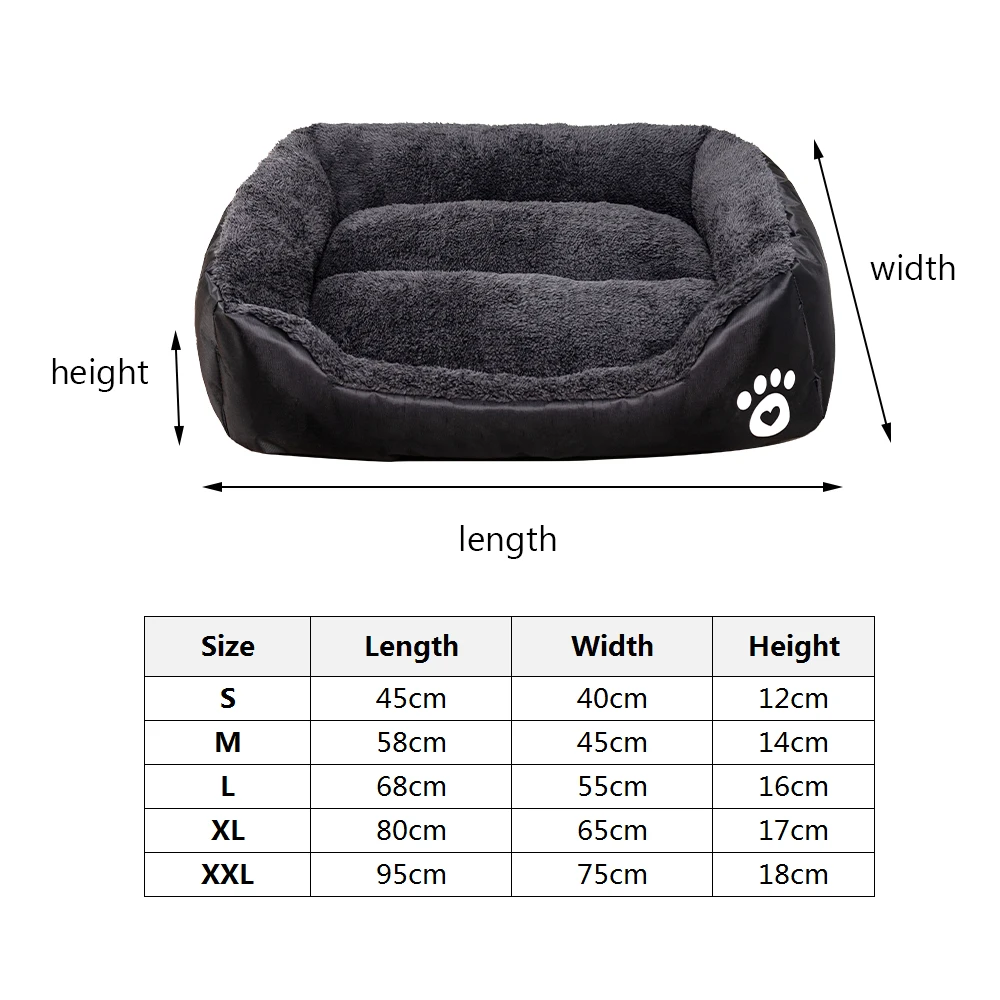 

(S-2XL) Cat Dog Bed Warm Dog House Soft Fleece Nest Dog Baskets Mat Autumn Winter Pet Bed For Small Medium Large Pets Dropship