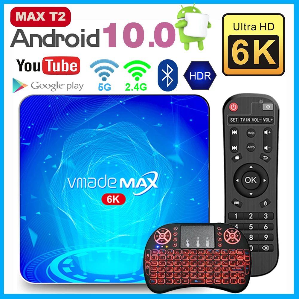 

Store Latest Android 10.0 TV Box Ultra HD 6K 3D Wifi 2.4G&5G 4GB RAM 32G 64G Play Store Very Fast Set Top Box TV Receiver IPTV