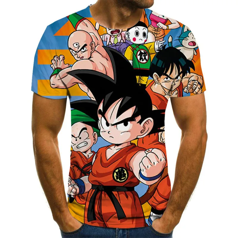 

2021 popular boys 3D casual short-sleeved summer long-sleeved unisex T-shirt Harajuku streetwear male T-shirt