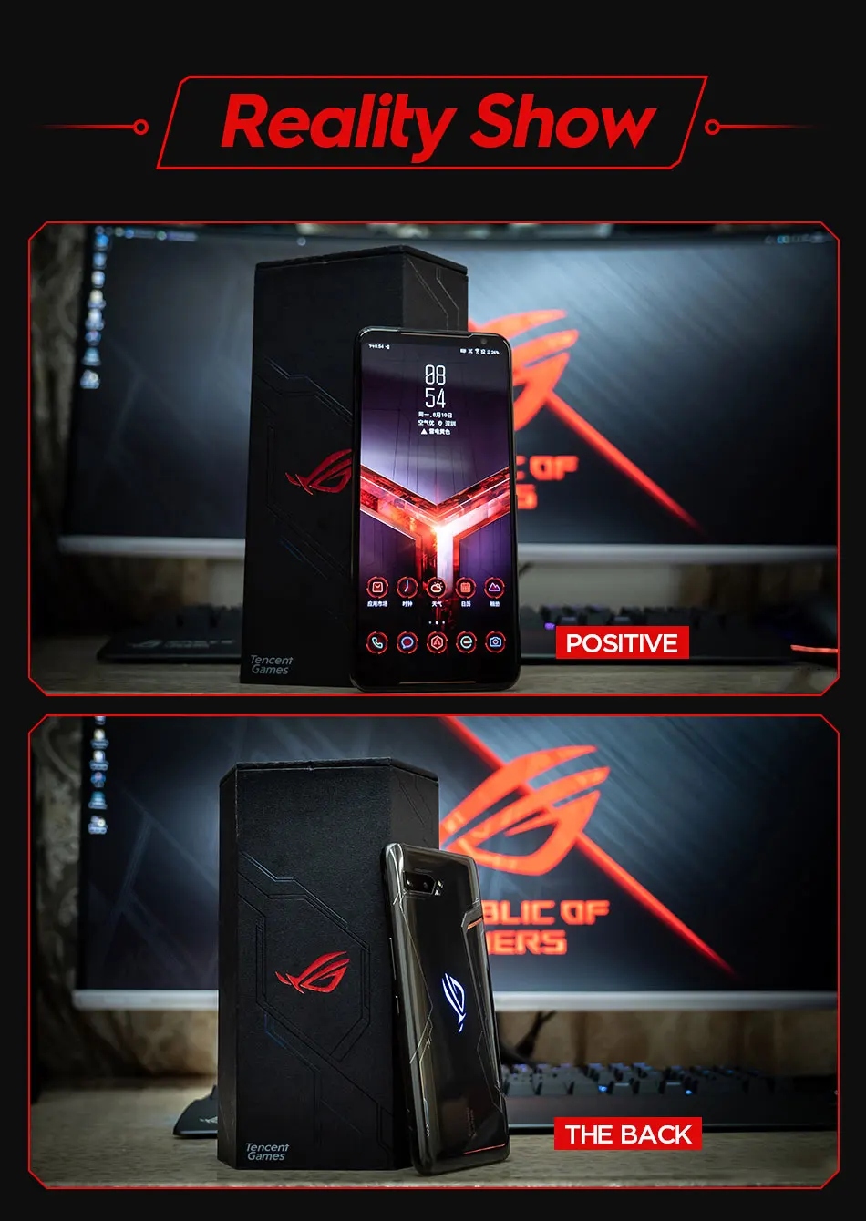 Телефон ROG 2, мобильный телефон Asus ROG Phone II ZS660KL, 12 Гб, 512 ГБ, Snapdragon855+ 6,59 дюймов, 1080x2340 P, 6000 мАч, 48MP, NFC, Android 9,0