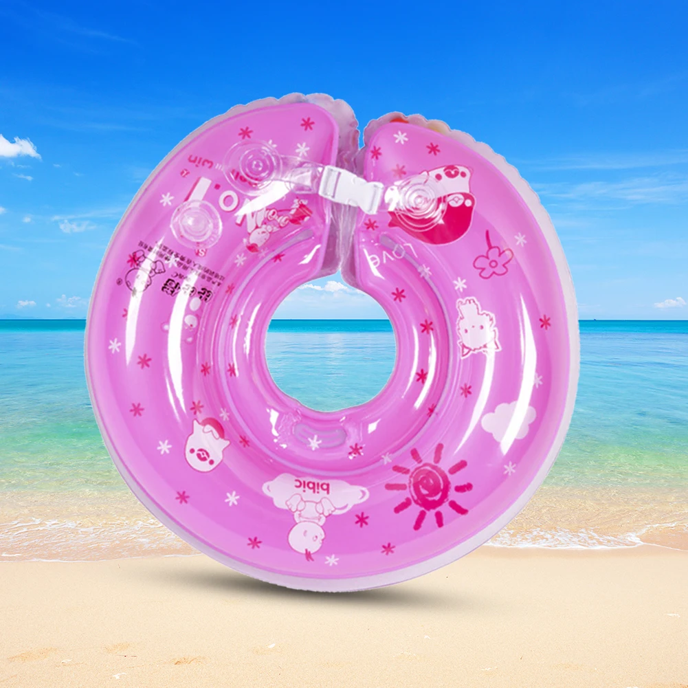 

Baby Swimming Pool Rings Seat Cute Inflatable Swim Ring Float Seat Swim Circle with Dual Handle for Baby Toddlers Pool Bathtub