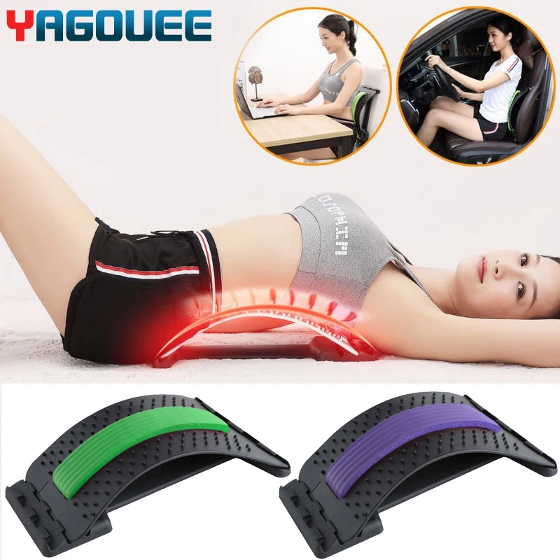 

Stretch Equipment Back Massager Stretcher Fitness Lumbar Support Relaxation Mate Spinal Pain Relieve Chiropractor Messager