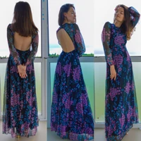 2021 women sexy backless maxi dress evening party lady casual holiday summer sundress floral robe print slim long vestido