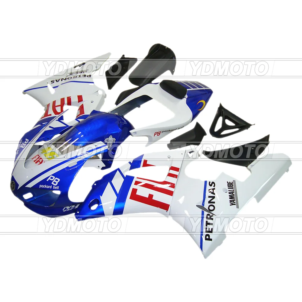 

Premium ABS Fairings Bodywork kit Injection Mold Fairing Kit Blue And White Fit For Yamaha YZF R1 98 99 YZF-R1 1998 1999 FIAT