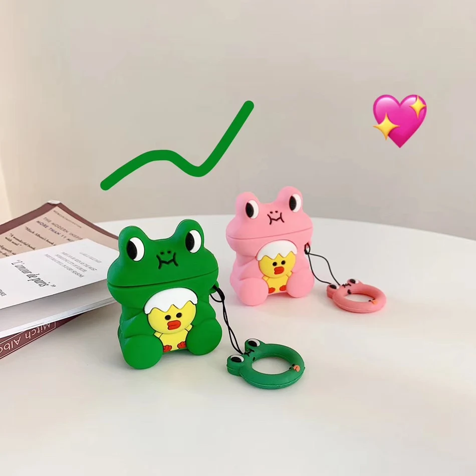3D милый чехол для гарнитура для Airpods Чехол Мягкий силиконовый чехол для наушников для Earpods чехол Защитный чехол для Airpods 1 2