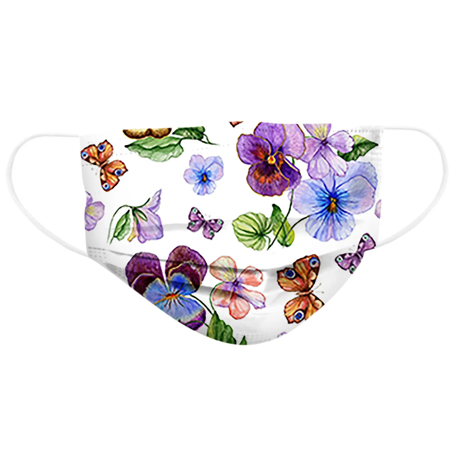 

5 Styles Floral Mask Disposable Mascarillas 3-layer Filters Face Masks Adult Flower Mouth Mask Mascara Masque Earloops 50pcs