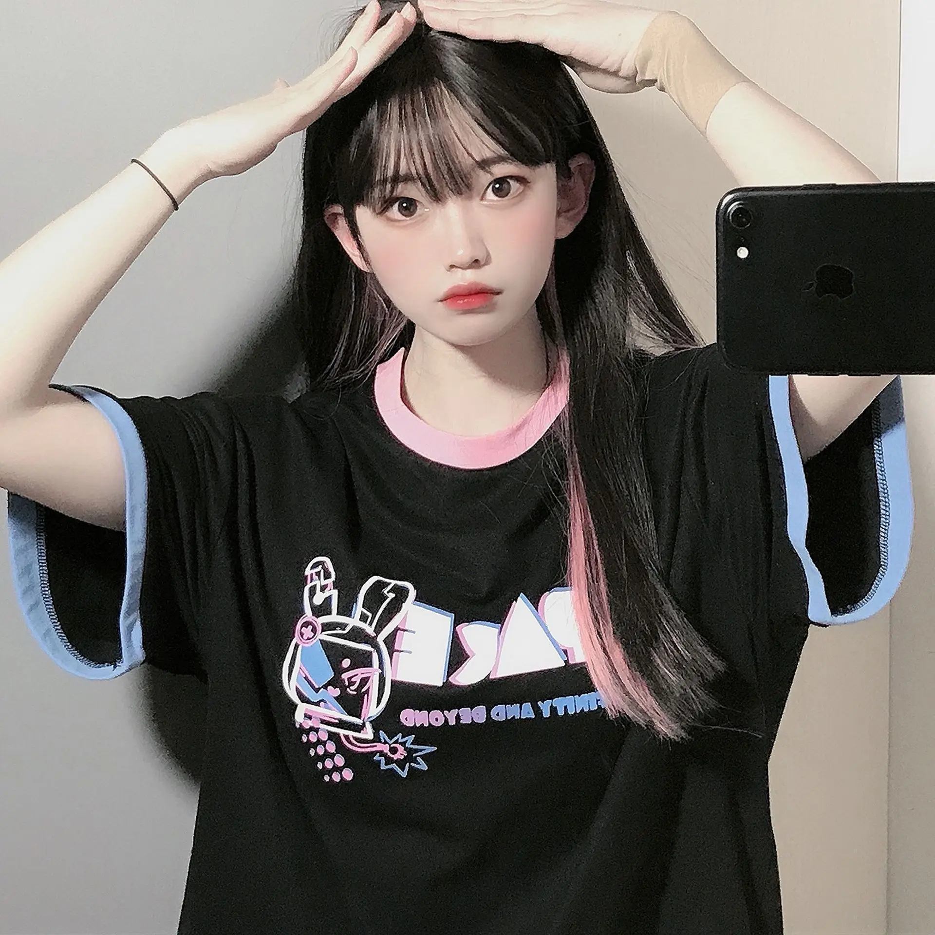 

y2k aesthetic graphic tee graphic t shirts y2k tops long sleeve summer tops for women 2021 woman tshirts summer plus size