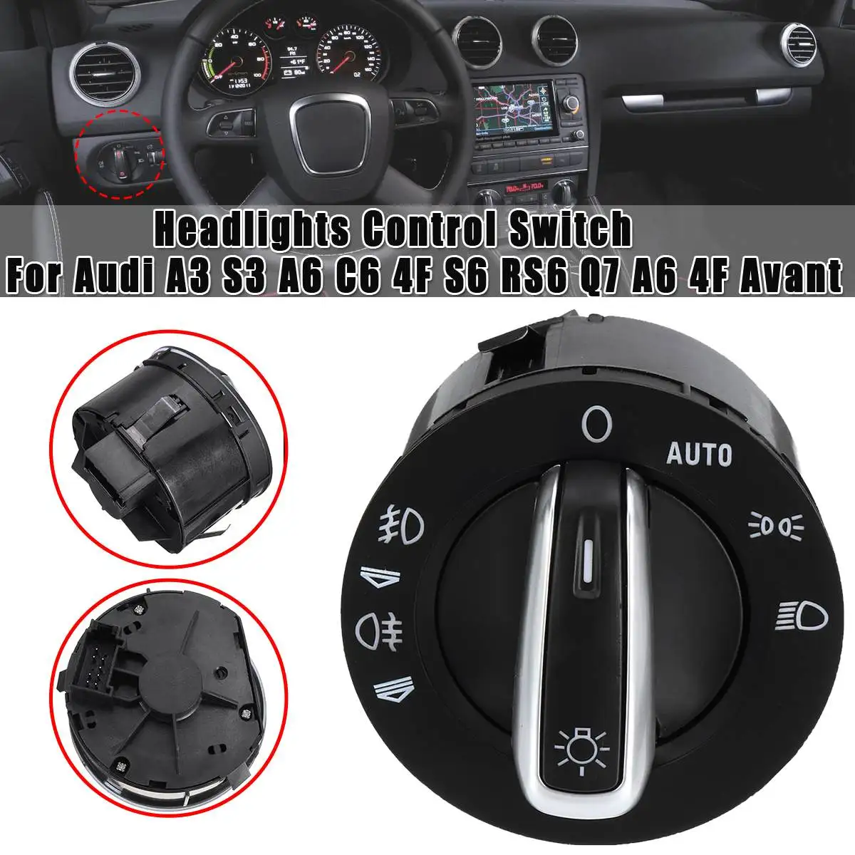 100% Новинка # 4F1941531E для Audi A3 S3 A6 C6 4F S6 RS6 Q7 авангардная Хромированная фара