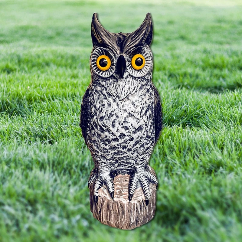 

Landscaping Simulation Owl Garden Ornament Stone Anti-Fading Outdoor Decoration Art Resin Craft Yard Sculptures Household GXMA