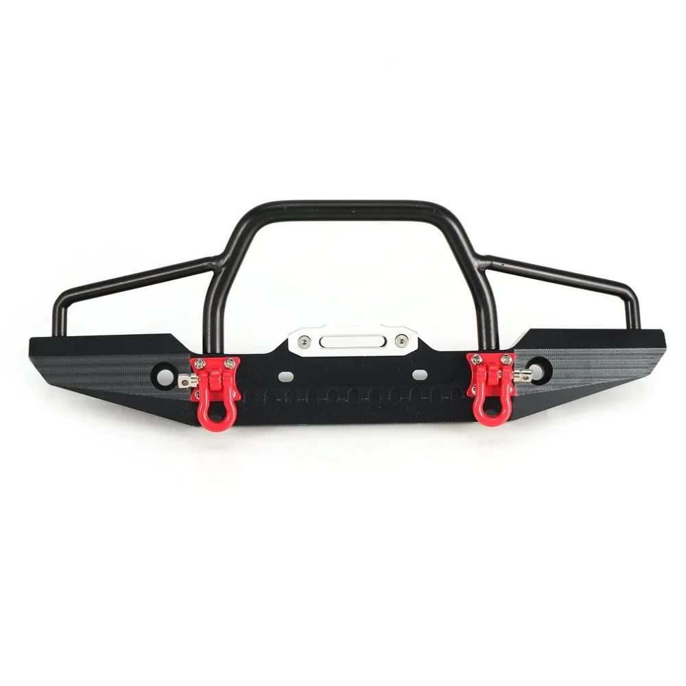 

Metal Front Rear Bumper with Led Lights Hook for 1/10 RC Off-road Crawler SCX10II 90046 Traxxas TRX-4 Model Spare Parts