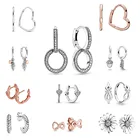 Серьги в виде узла бесконечности, зеркальные серебряные серьги-кольца, серебряные ювелирные изделия, подарок для девушки или жены