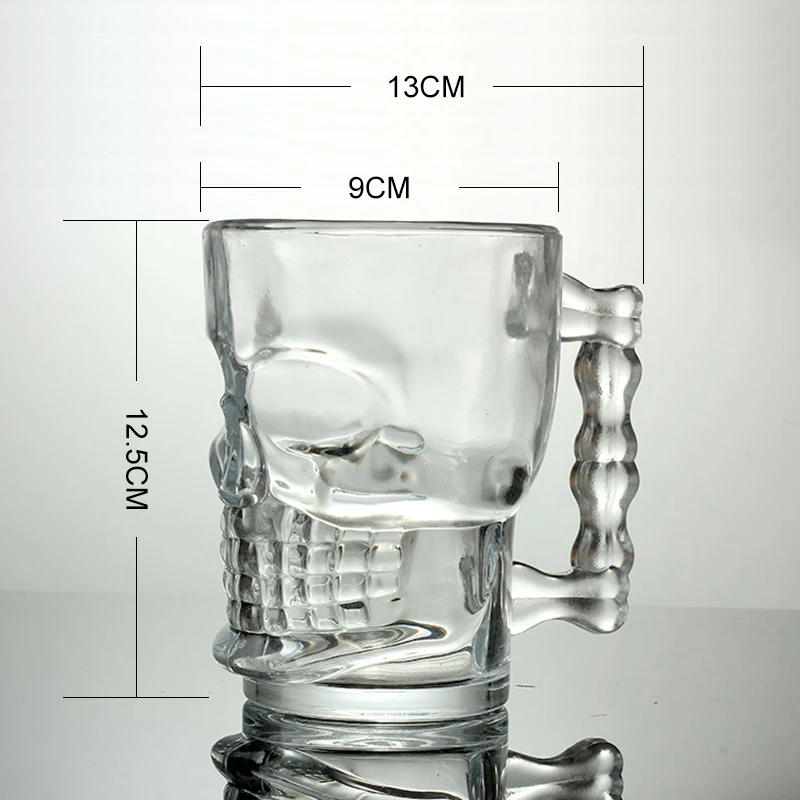 Креативная чашка с черепом лицом призрака голова черепа 500 мл большая пивная