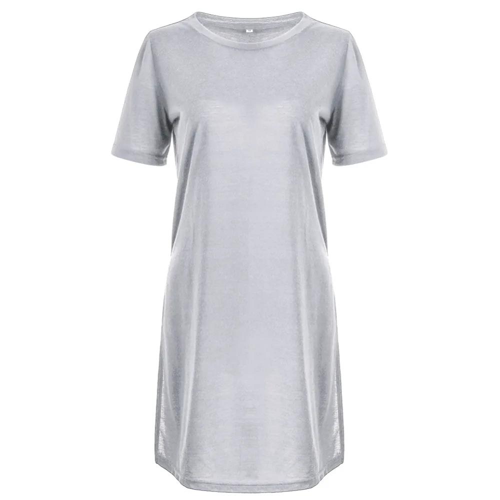 Женская летняя длинная стильная футболка с коротким рукавом повседневные