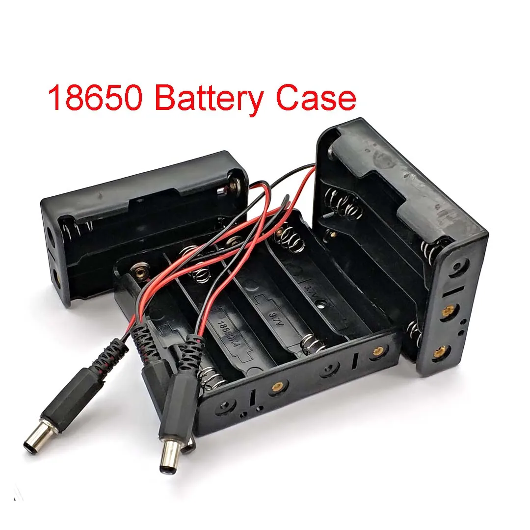 DIY 2x 3x 4x 18650 Держатель для батареи Чехол хранения с DC 5.5x2.1mm разъем питания пластик +