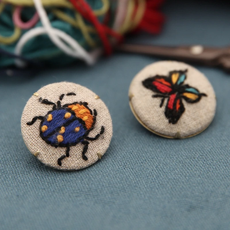 2 шт./лот DIY вышивка значок брошь для мужчин и женщин легкая в отделке лента
