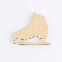 skate shoe modeling mascot laser cut christmas decorations silhouette blank unpainted 25 pieces wooden shape 1592