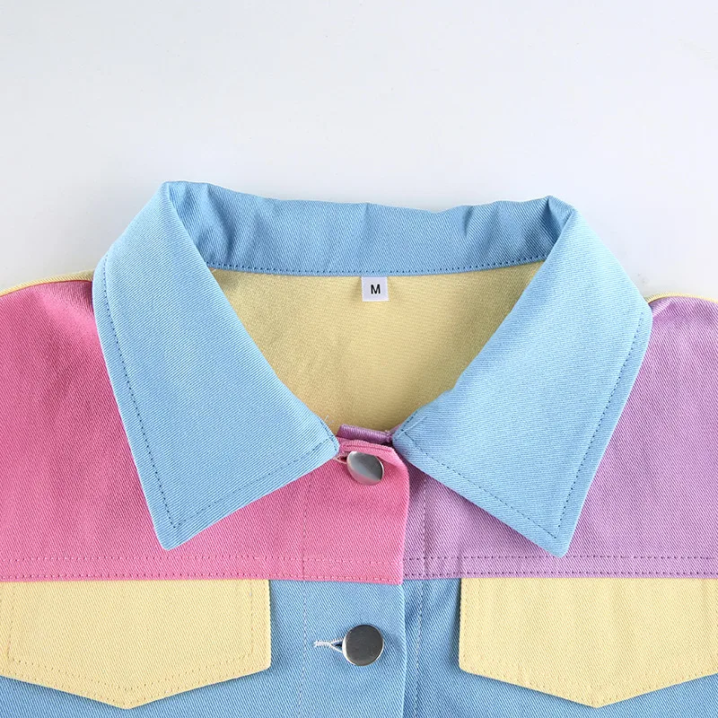 Женский комплект из двух предметов в стиле пэчворк укороченная куртка с длинными