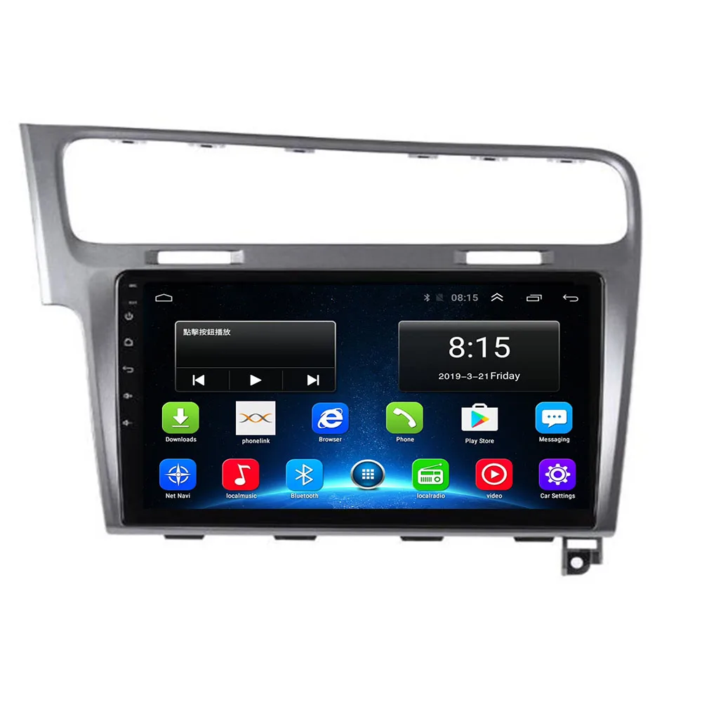 Автомагнитола 2 DIN для VW Golf 7 2013 2014 2015 с сенсорным экраном Wi-Fi FM Android 10 0 Bluetooth