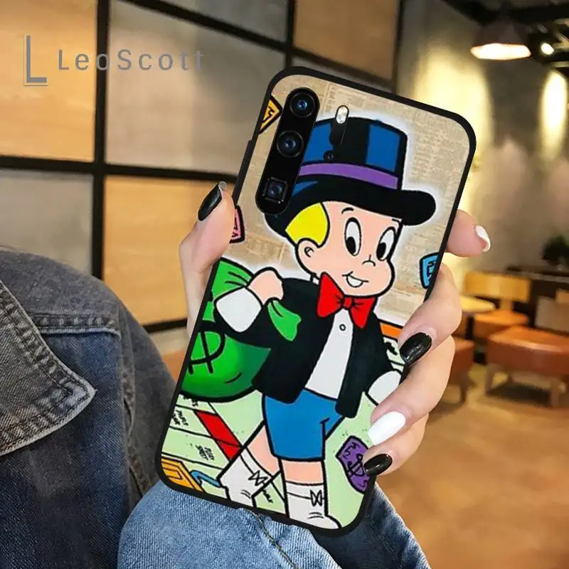 

Dollar Alec Monopoly Phone Case For Huawei honor Mate P 9 10 20 30 40 Pro 10i 7 8 a x Lite nova 5t cover funda shell