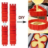 10sets Snake Silicone Cake Mold DIY Magic Heart Shade Rectangular Round Shade Cake Mold Pastry Tools Kitchen Baking Pastry Tools