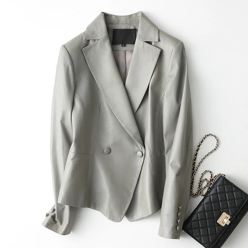 

Высококачественная Женская Повседневная куртка из натуральной овечьей кожи, Женская Весенняя Куртка jaqueta feminina