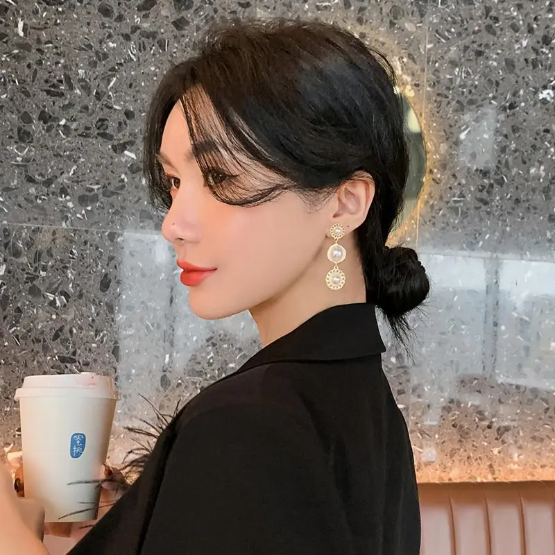 

Shiny Gem Metal Earrings for Women Star Moon Cosmic Korean Style Unusual Asymmetric Pendientes Earring Fashion Jewellery Gift