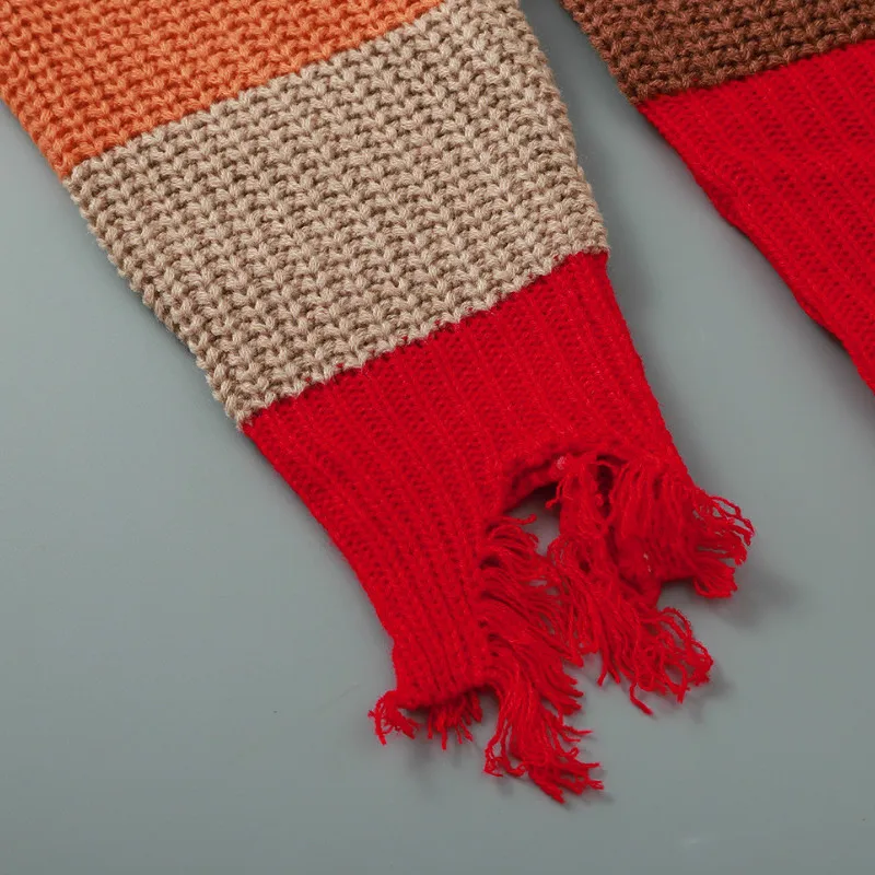 

Women's Autumn Spring Striped Sweater Knitwear Long Sleeve V-neck Pullover Holiday Party Casual Pullovers Knitted Tops