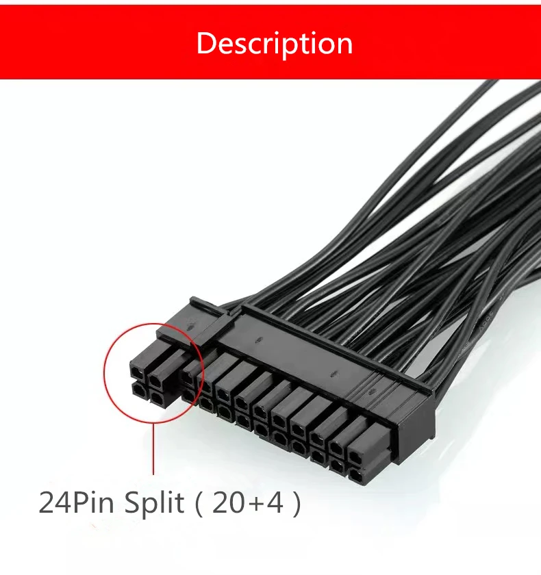 Блок питания ATX 24Pin синхронизатор штекер-гнездо 24-контактный Y-образный сплиттер