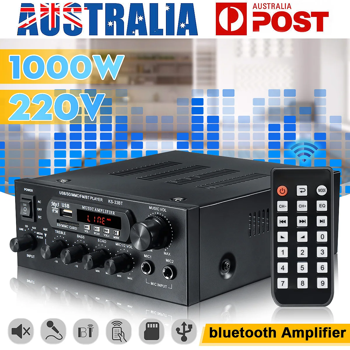 2CH 1200W домашние усилители аудио Hifi бас усилитель мощности домашний кинотеатр для