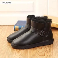 in 2019 chinas highest quality mens snow boots real sheepskin natural wool classic short mens shoes free delivery