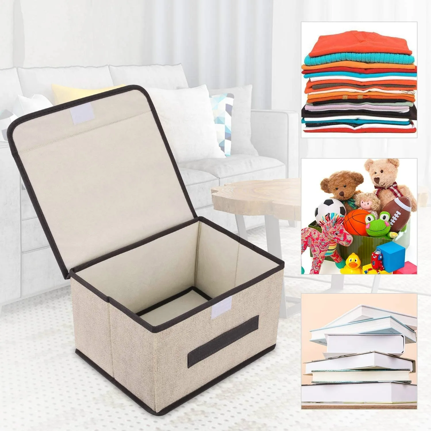 2 шт. Подарочная коробка с крышкой и ручкой складная для гардероба книг косметики