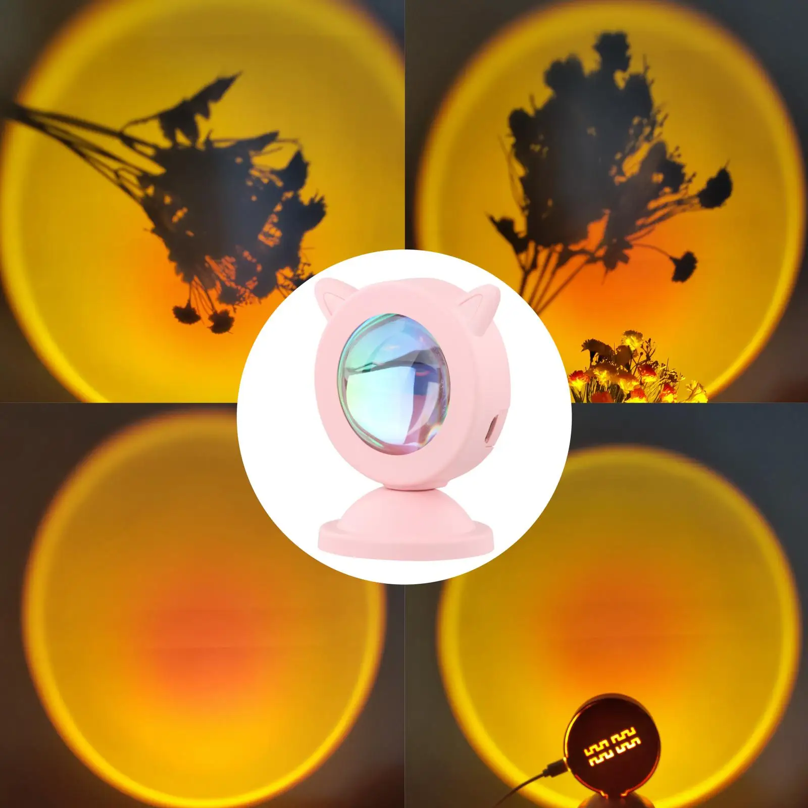 

Закат лампа Декор USB поставка цветов комнатный проектор романтическая визуальная лампа светильник для селфи подарки для дома спальни фотог...