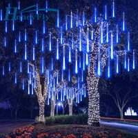 honeyfly 8 tubes outdoor meteor shower led string lights 3050cm waterproof for tree christmas wedding party decoration