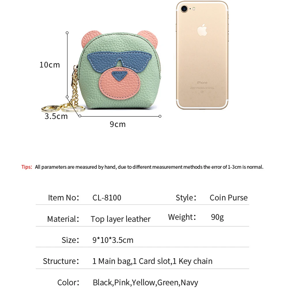 Женский кошелек для монет из натуральной кожи ключей сумка хранения губной