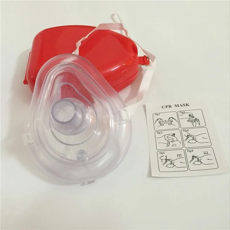 

Professional First Aid CPR Breathing Mask Protect Rescuers Artificial Respiration Reuseable with One-way Valve Tools