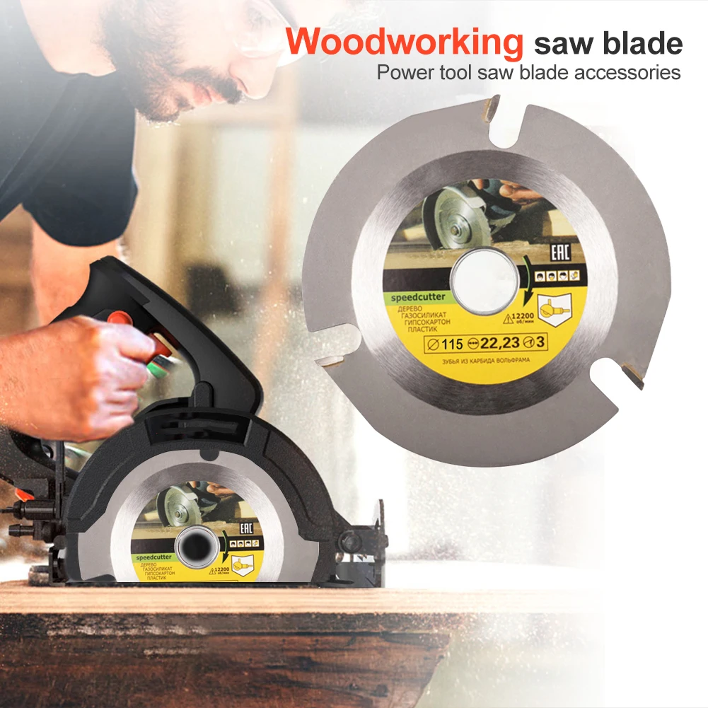 

115mm 3T Circular Saw Blade Angle Grinders Practical Grinder Saw Disc Carbide Wood Cutting Carving Disc Blades