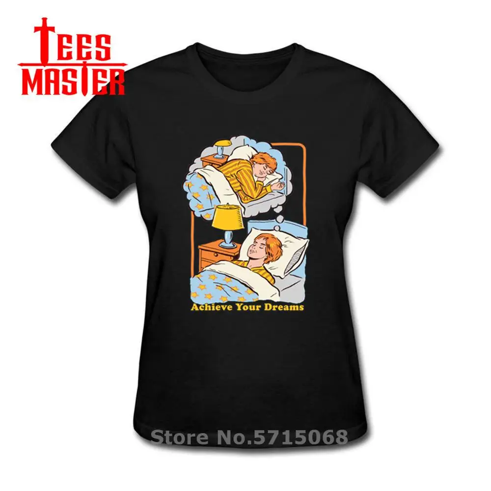 Упражнение дамы хипстер крутой дизайн серии Demon футболка достичь вашей мечты