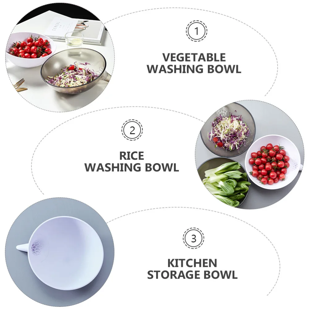 

1pc Multifunctional Storage Bowl Washing Basket Drain Washing Bowl