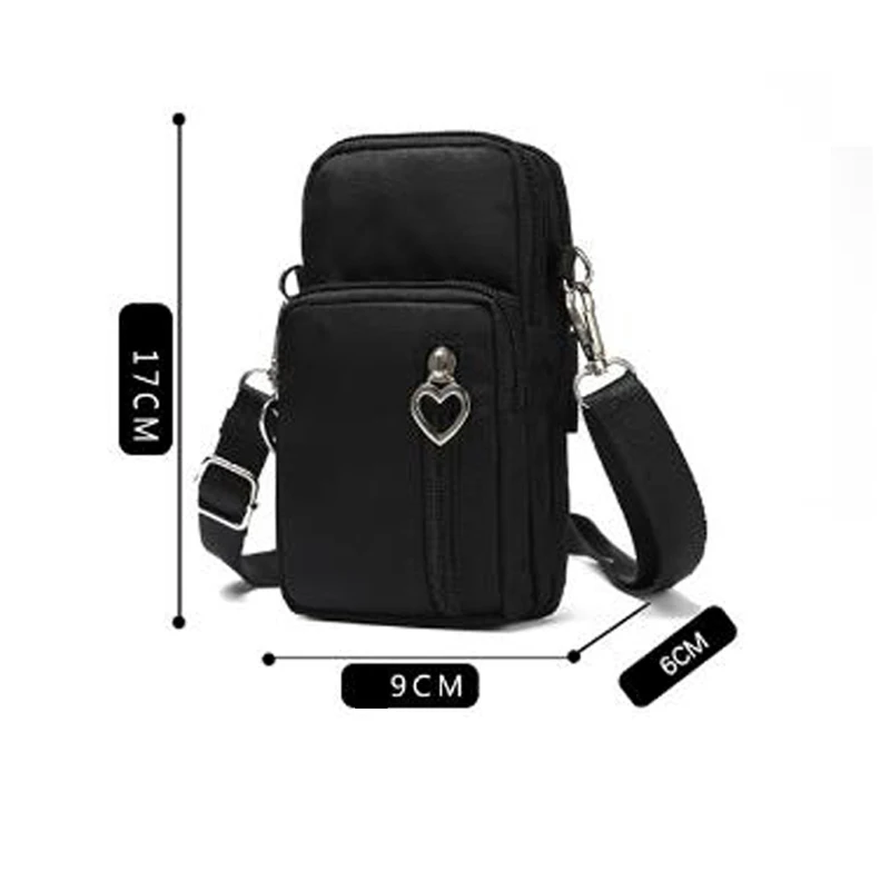 

New Coin Bag Mini Nylon Crossody Cell Phone Cash Messenger Shoulder Bag Strap Wallet Pouch Bag Purse Waterproof