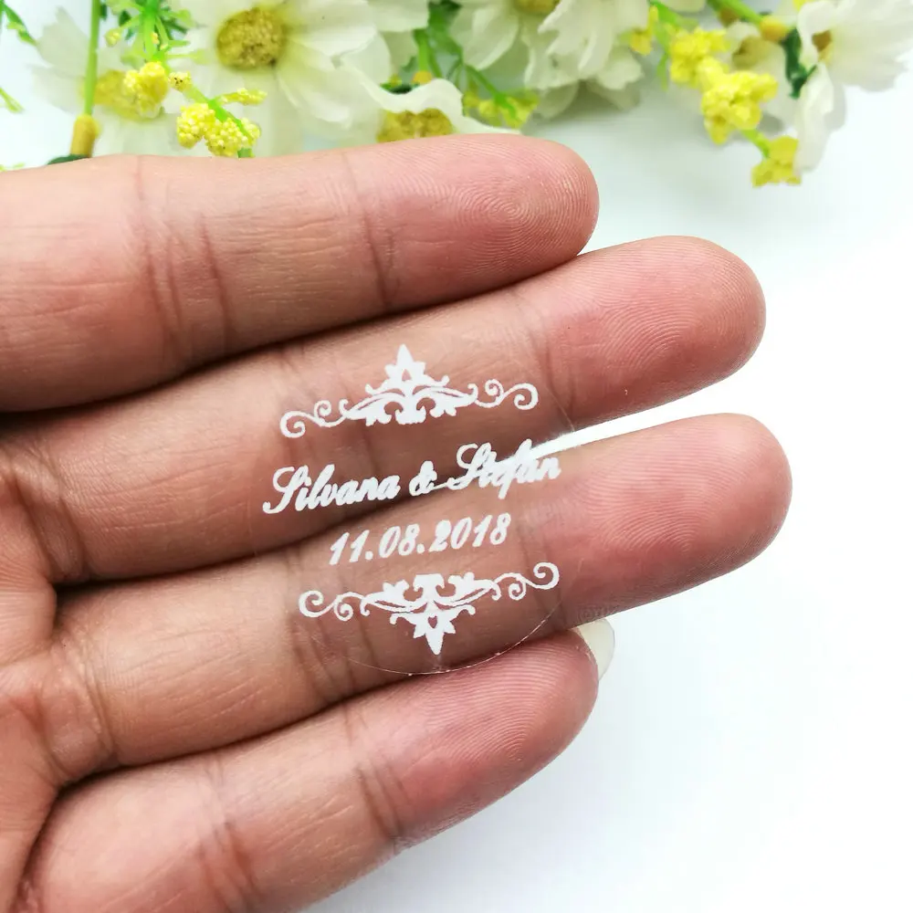 100 персонализированные пользовательские Hennaday Крещение Свадьба Помолвка юбилей вечерние сувениры наклейки запасы этикеток