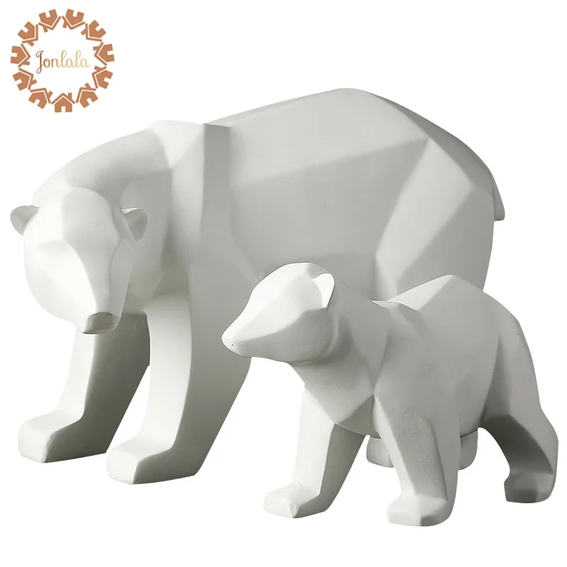 Украшения в виде белого Белого Полярного Медведя с геометрическим сечением