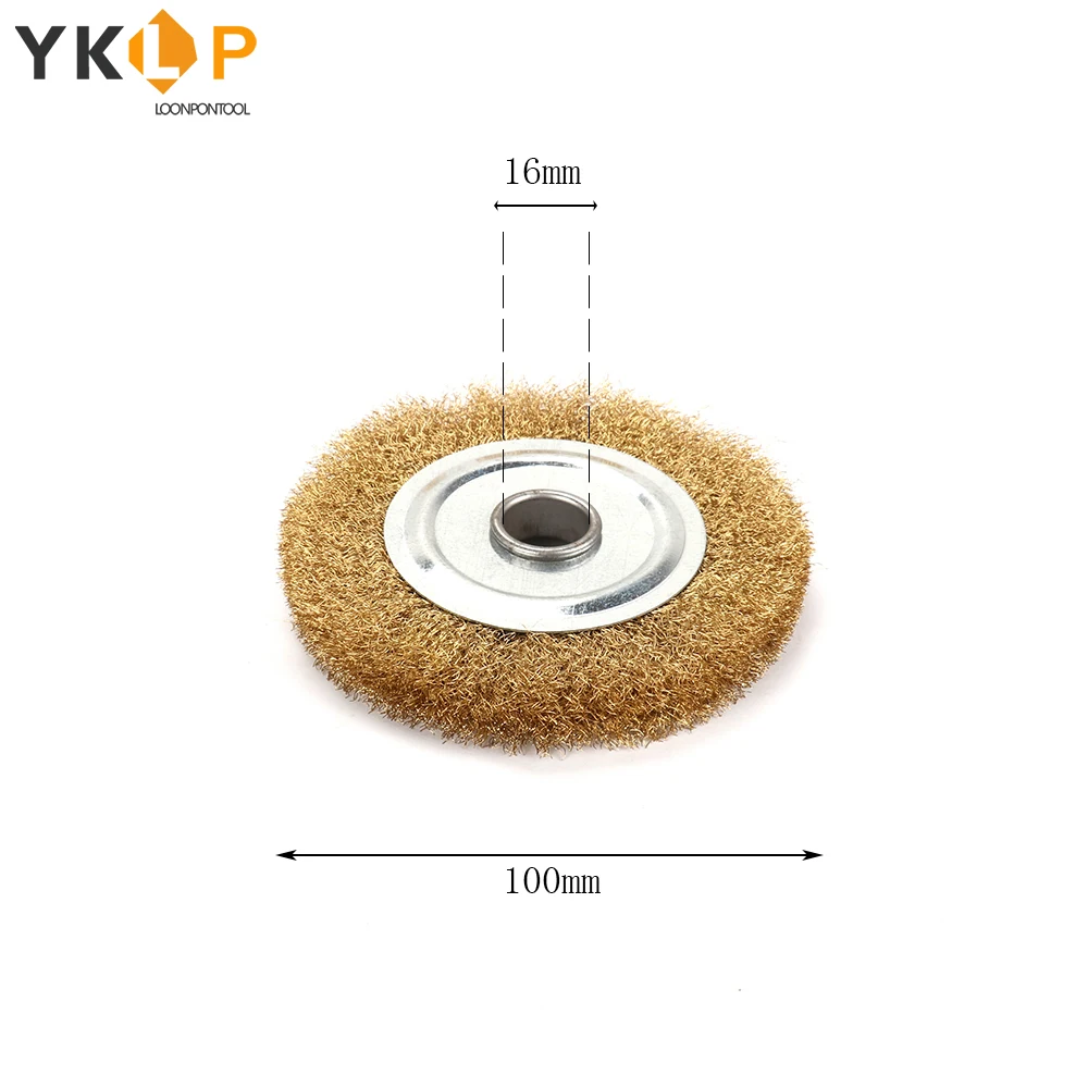 Латунная проволочная катушка 75/100/125 мм плоская латунная стальная щетка для Power
